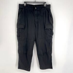 5.11 Tactical Series Pants Mens Heavy Ripstop Black Cargo Adjustable Sz 35.5-39